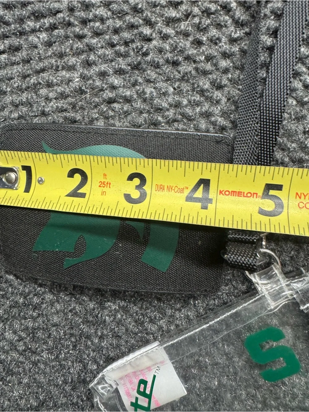 MSU Accessory Lanyard with Clear ID Pouch - Green/Black